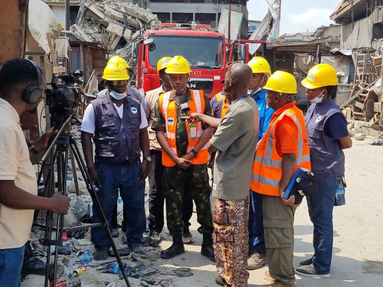 NEMA Steps In as Multi-Agency Teams Probe Ruins of Great Niger House Fire in Lagos