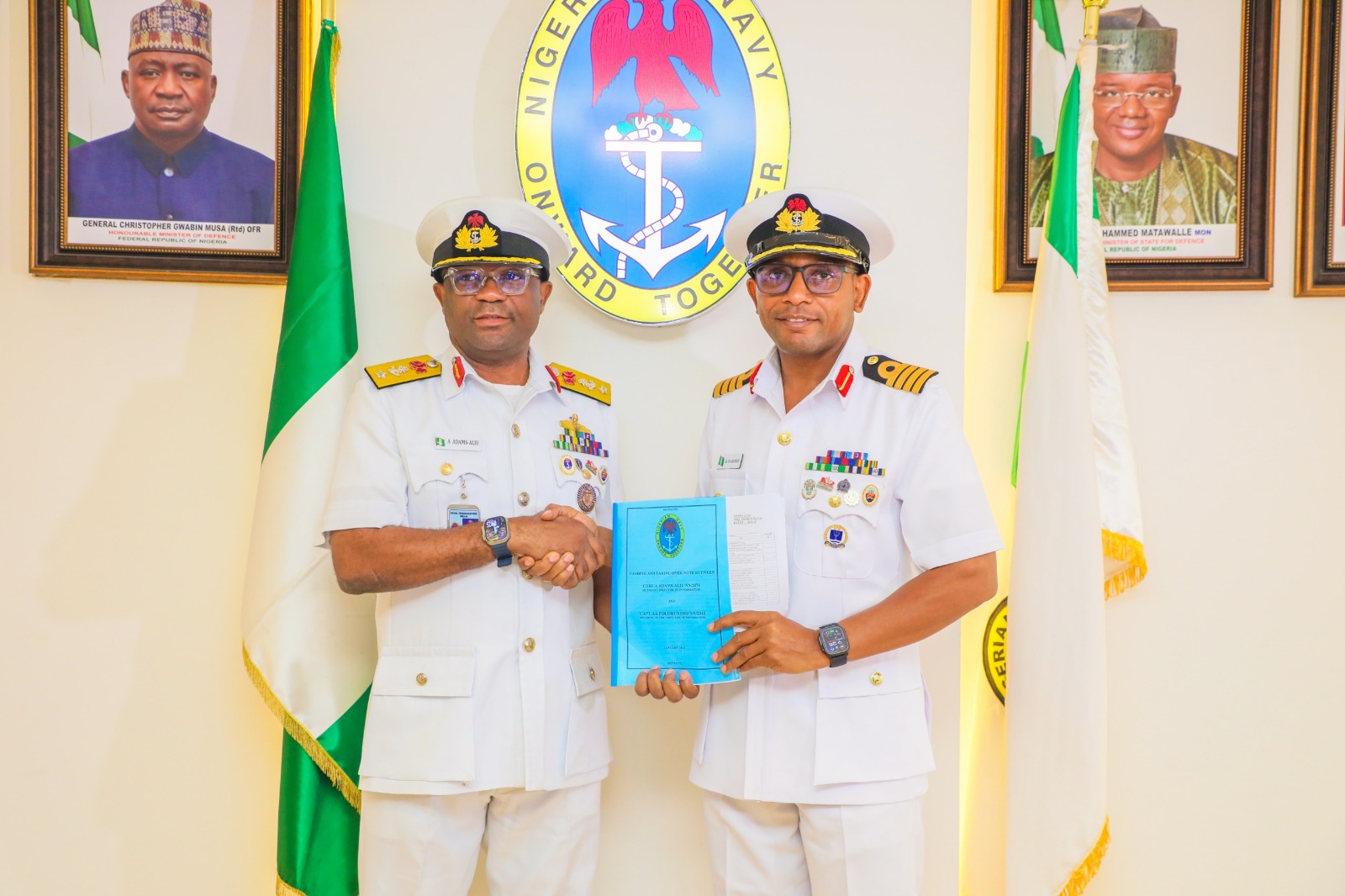 Navy Appoints Folorunsho as Director of Naval Information
‎
‎
‎
‎
‎
‎The Nigerian Navy has appointed Captain Abiodun Abidemi Folorunsho as the new Director of Naval Information and spokesperson for the Service.
‎
‎This was disclosed in a statement signed by the Chief of Policy and Plans, Rear Admiral AO Olodude, in January 2026.
‎
‎According to the statement, the appointment was approved by the Chief of the Naval Staff, Vice Admiral Idi Abbas.
‎
‎“Captain Abiodun Abidemi Folorunsho took over from Commodore Aiwuyor Adams-Aliu on January 27, 2026,” Olodude said.
‎
‎He added that Adams-Aliu had been redeployed as Commander of NNS BEECROFT.
‎
‎The statement noted that Folorunsho holds multiple degrees in engineering, defence and security studies.
‎
‎It highlighted his training in Nigeria, Pakistan, Sweden and the United States.
‎
‎Olodude said the new spokesperson had served in several operational and strategic roles.
‎
‎“He has extensive experience in public relations and information management,” he stated.
‎
‎He expressed confidence that the appointment would enhance the Navy’s communication strategy.
‎
‎