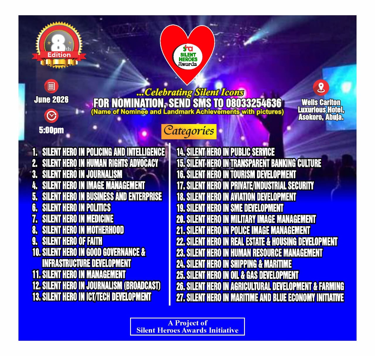 Silent Heroes Awards 2026: Nomination Opens as Nation Builders Set for Grand Honour in Abuja 