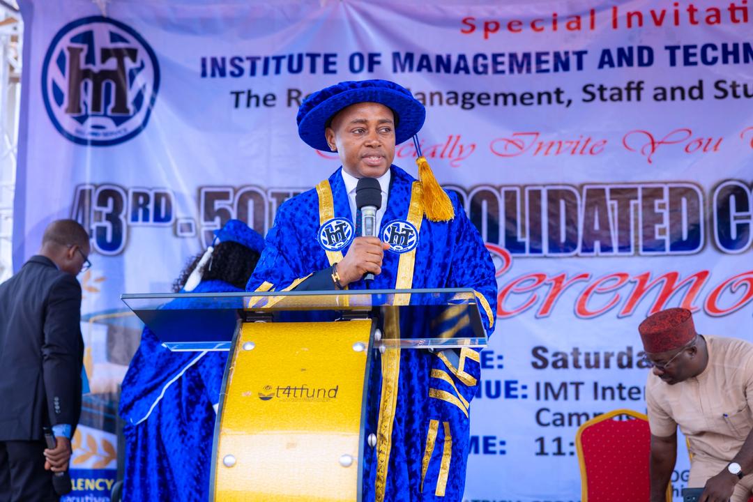 Convocation Ceremony: Gov. Mbah Tasks IMT Graduands on Character, Reaffirms Enugu’s 30% Education Budget