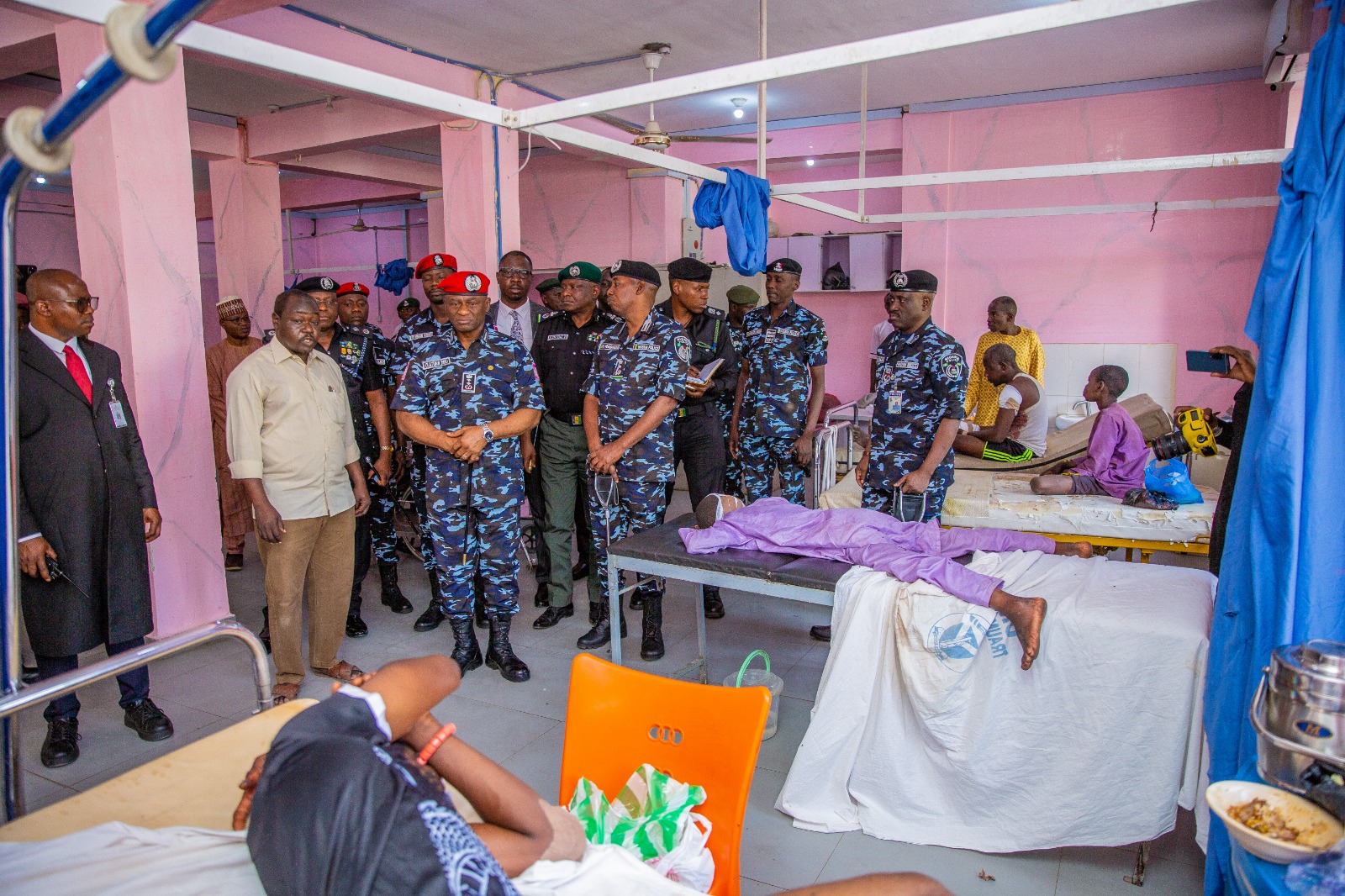 Terrorists Attack: IGP Visits Borno, Shows Compassion to Bomb Blast Victims, Charges Officers on Vigilance