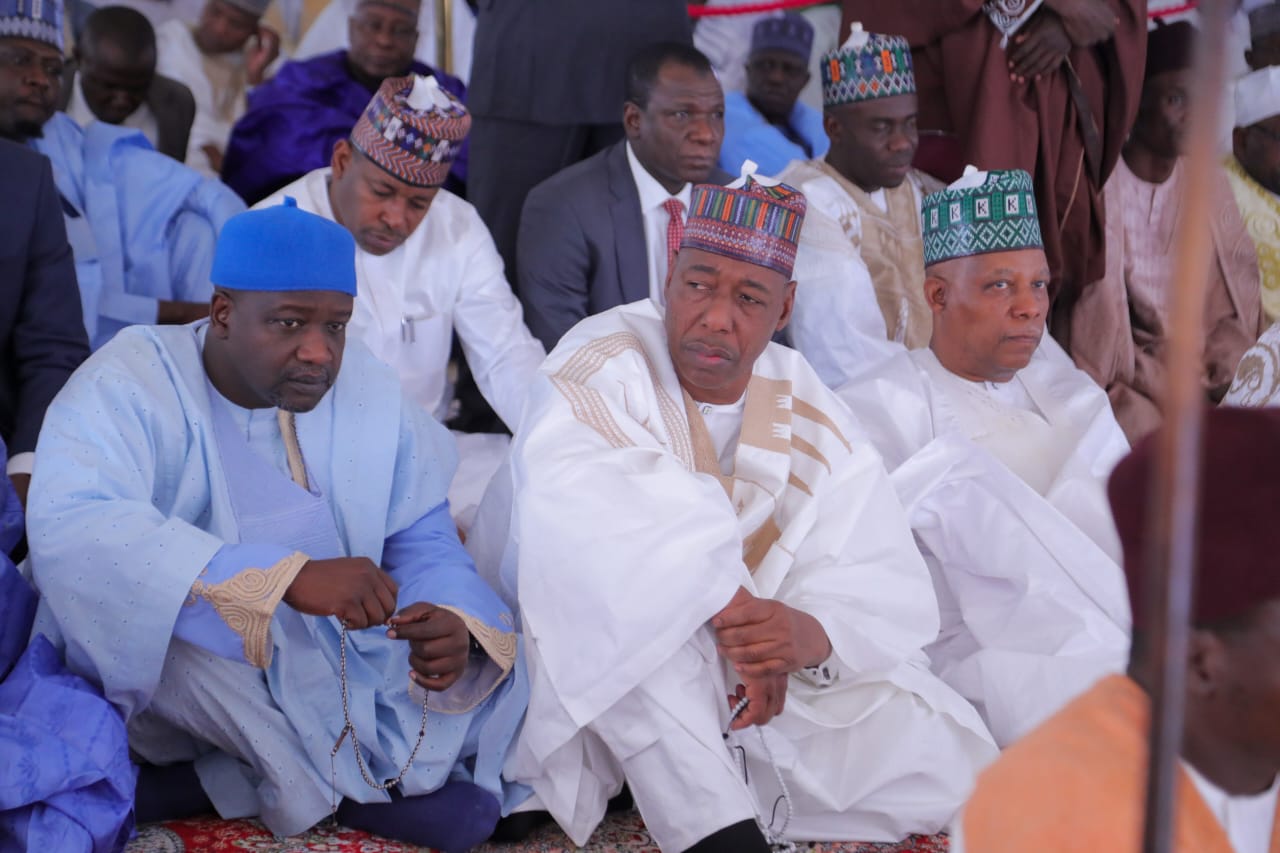 VP Shettima, Zulum Attend Eid Prayers at Ramat Square as Worshippers Observe Sallah Peacefully in Maiduguri.