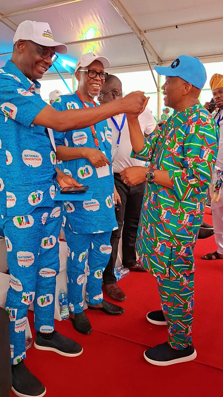 Rt. Hon. Ndudi Godwin Elumelu, OON Reaffirms Party Loyalty at APC 2026 Convention, Commends Peaceful Congress and Engages National Leaders 
