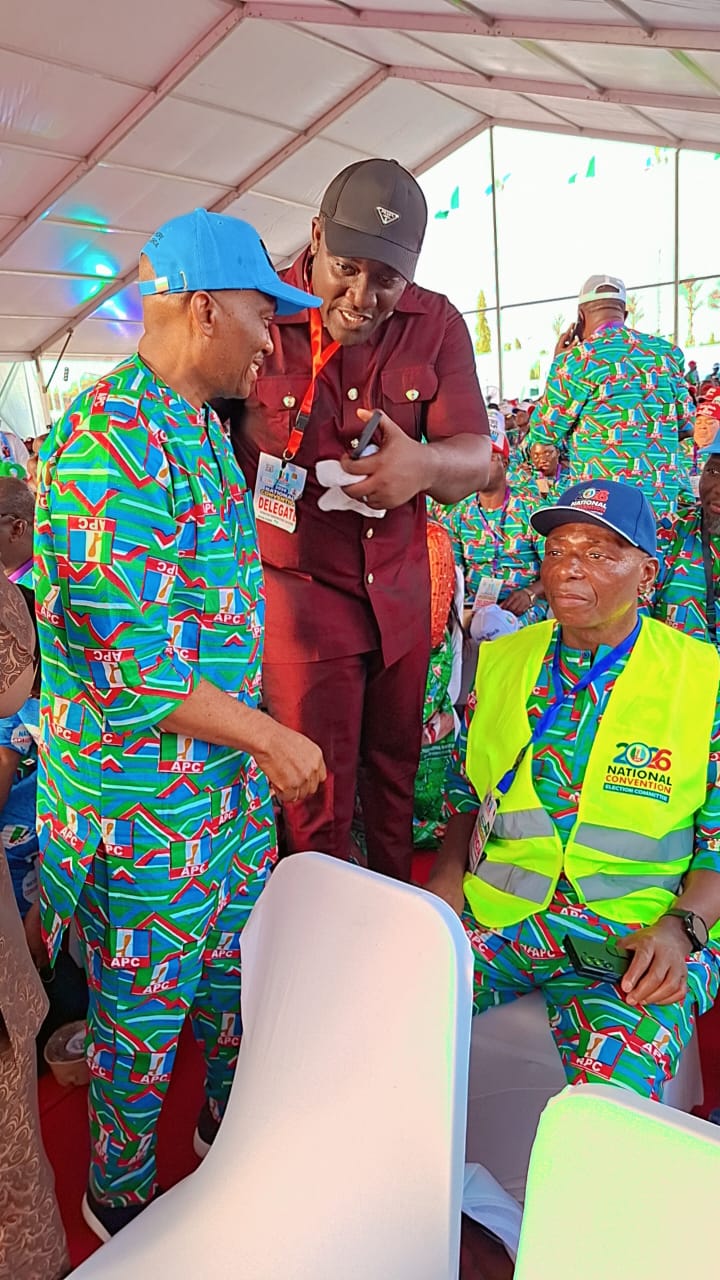 Rt. Hon. Ndudi Godwin Elumelu, OON Reaffirms Party Loyalty at APC 2026 Convention, Commends Peaceful Congress and Engages National Leaders 