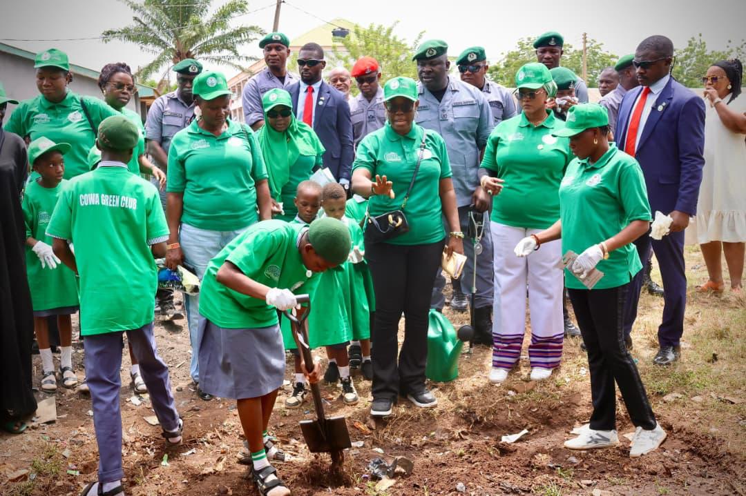 Customs Officers' Wives Launches Nationwide Tree Planting Campaign, Targets 1,000 Trees in 1 Hour