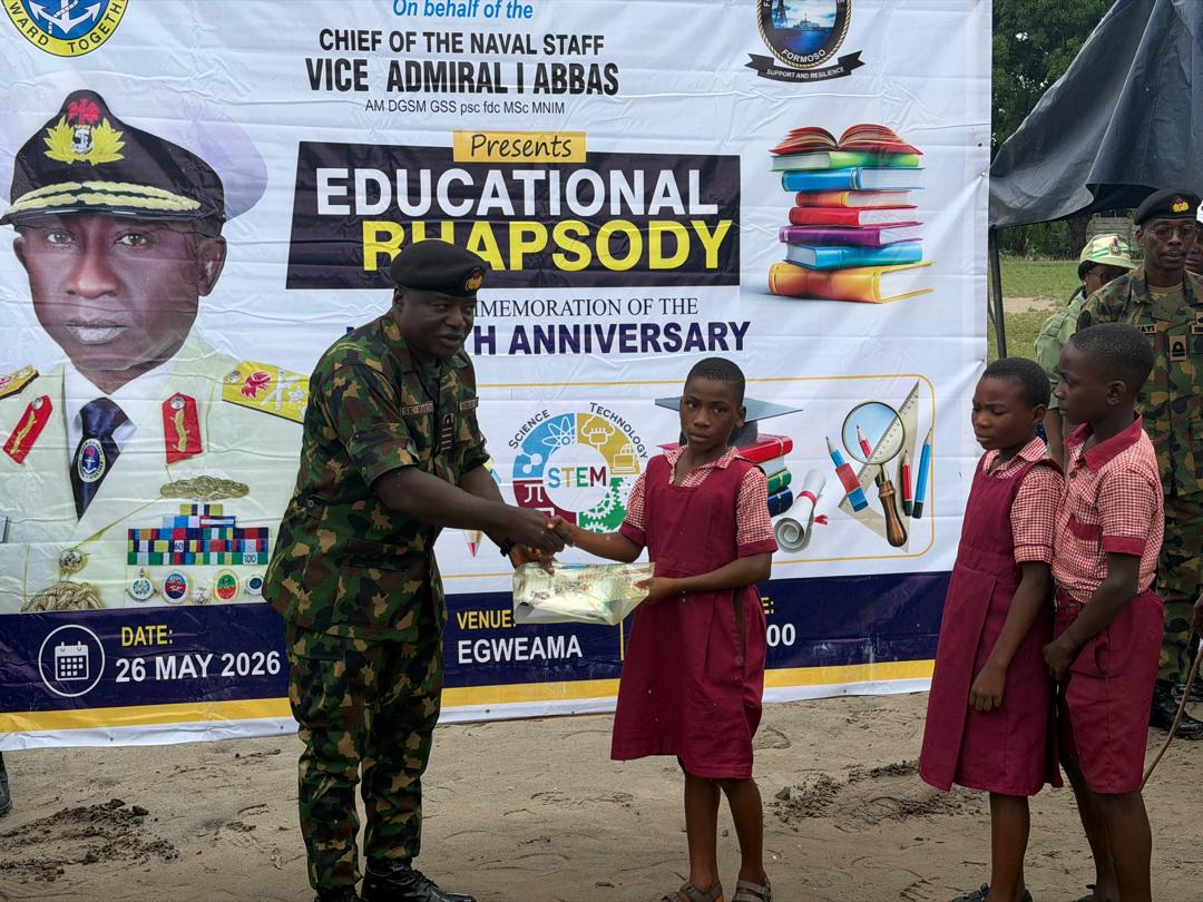Navy Marks Anniversary With Educational Outreach In Bayelsa Community
