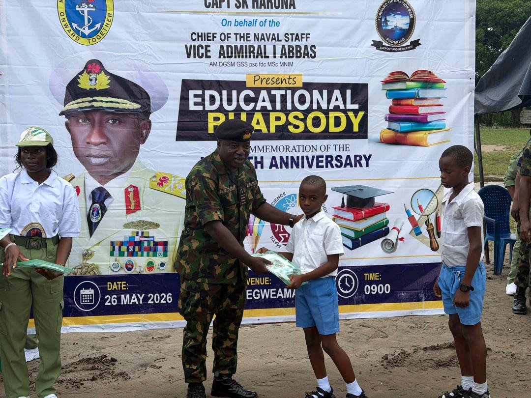 Navy Marks Anniversary With Educational Outreach In Bayelsa Community
