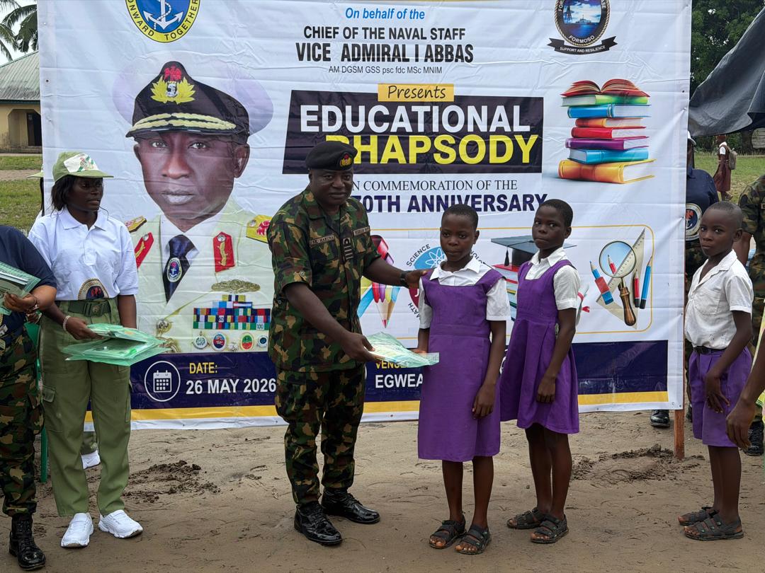 Navy Marks Anniversary With Educational Outreach In Bayelsa Community
