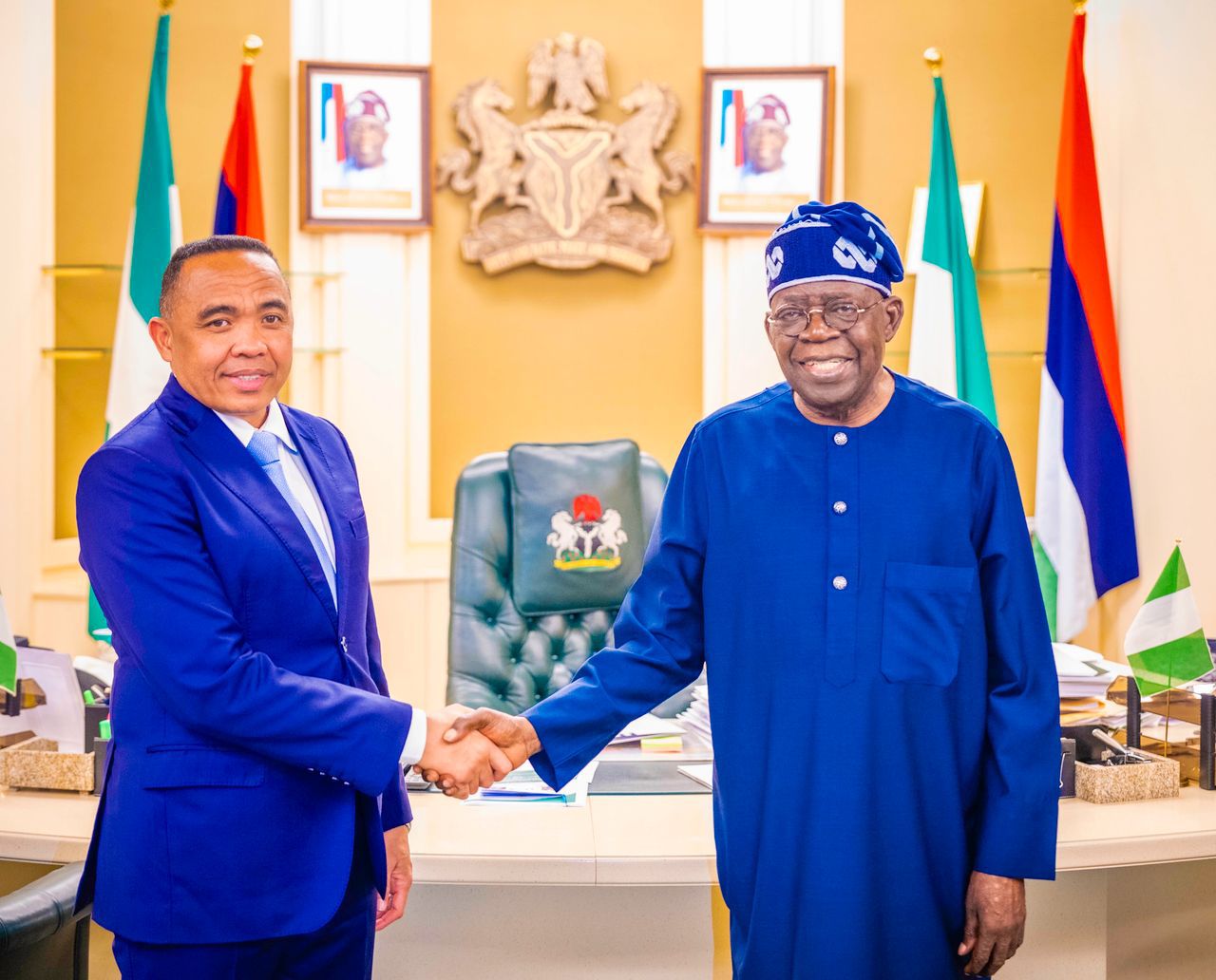 Tinubu Hosts Madagascar President in Abuja, Seeks Stronger Bilateral Ties