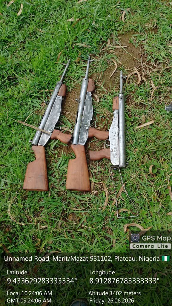 Troops Arrest Suspected Gunrunner, Recover Three Locally Made Rifles in Plateau