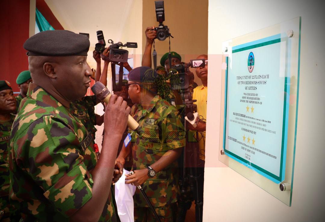 No Army Can Defeat Insecurity Without Motivated Troops, COAS Declares as He Unveils New Soldiers' Quarters
