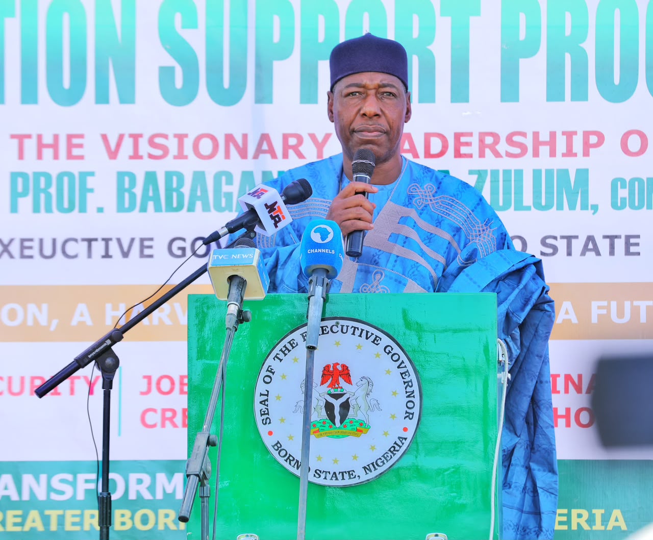 Borno: Zulum unveils 50% off fertiliser sale, free farm implement for 120,000 smallholder farmers