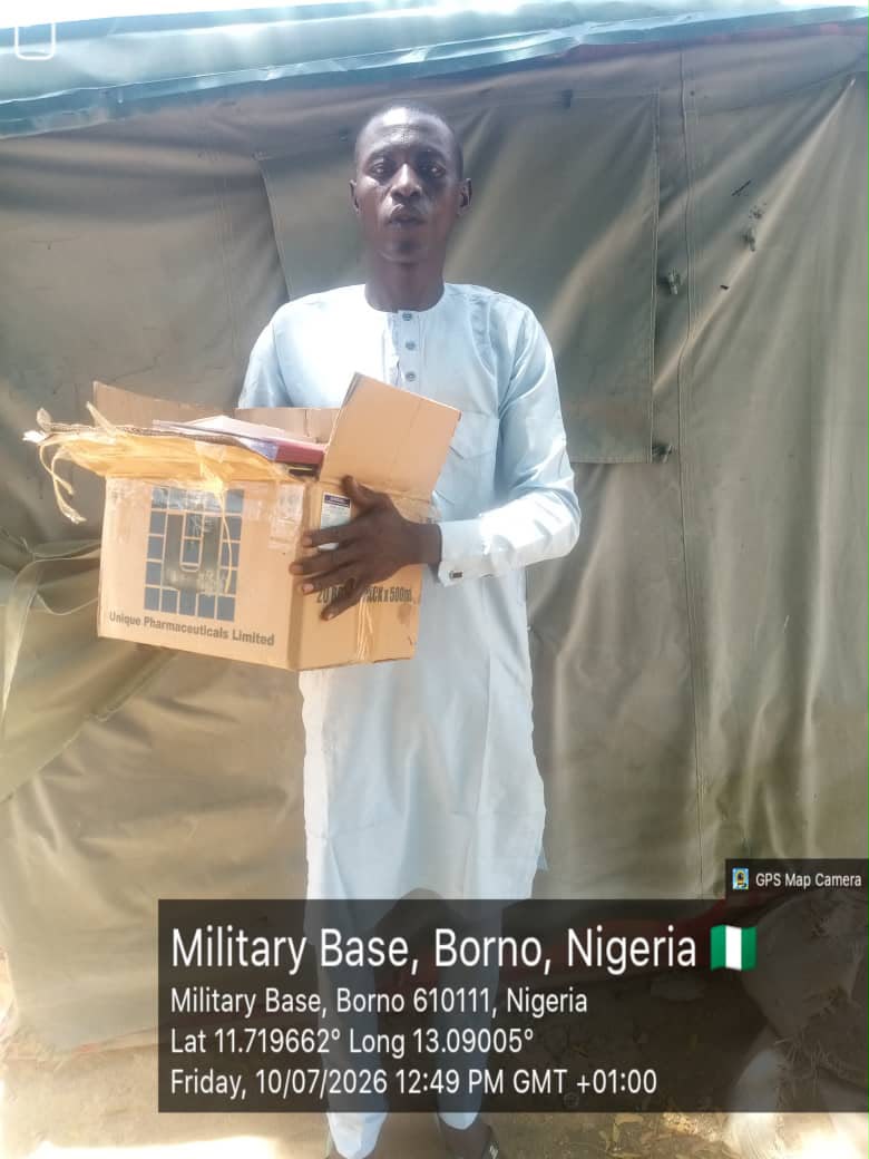 Troops Arrest Suspected ISWAP Logistics Supplier with Assorted Drugs in Borno