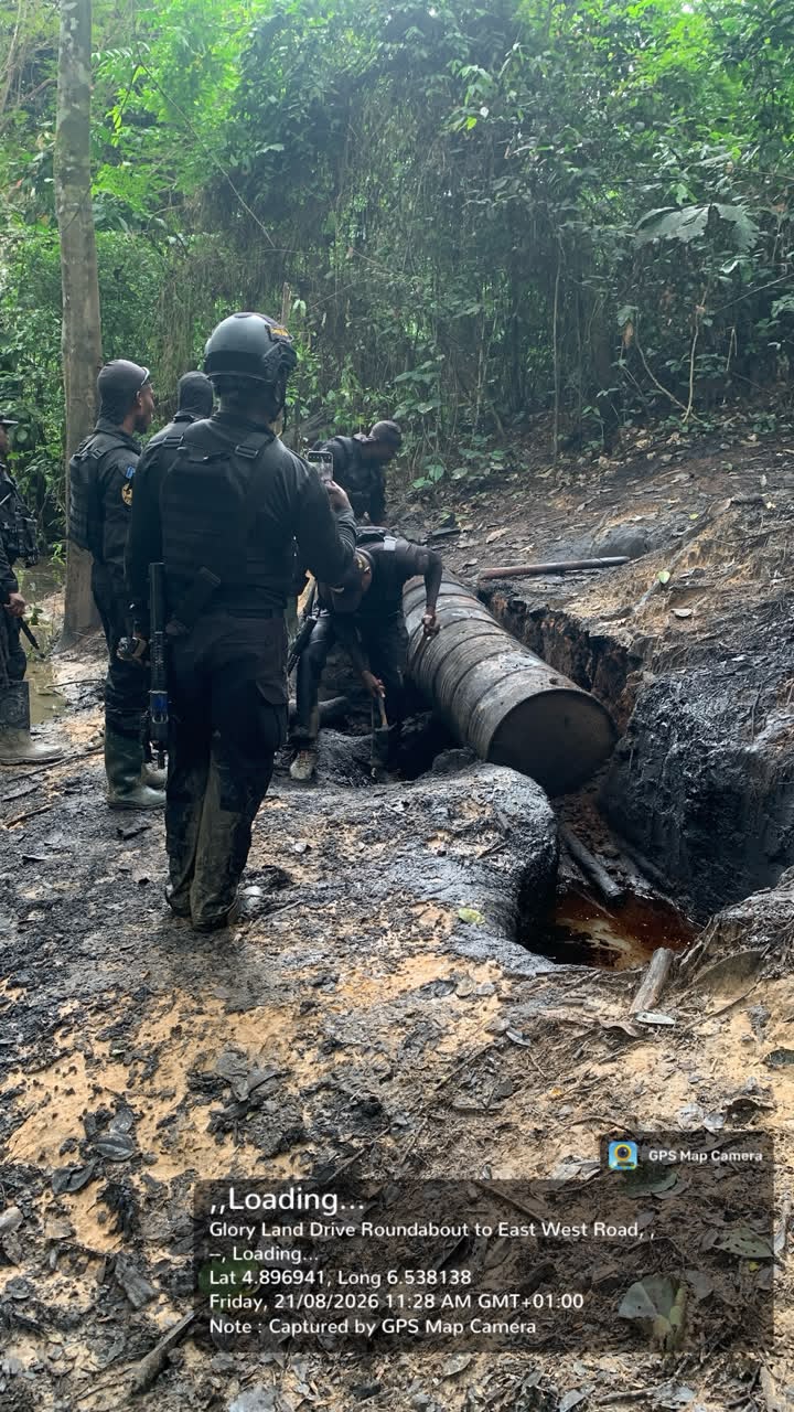 Navy Disrupts Reactivated Illegal Refining Sites, Recovers 91,000 Litres of Stolen Crude in Rivers