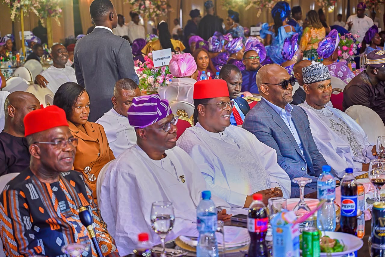 Umahi, Sanwo-Olu, Abiodun, Otti, Elumelu, Others Celebrate Shekina, Shope’s Wedding