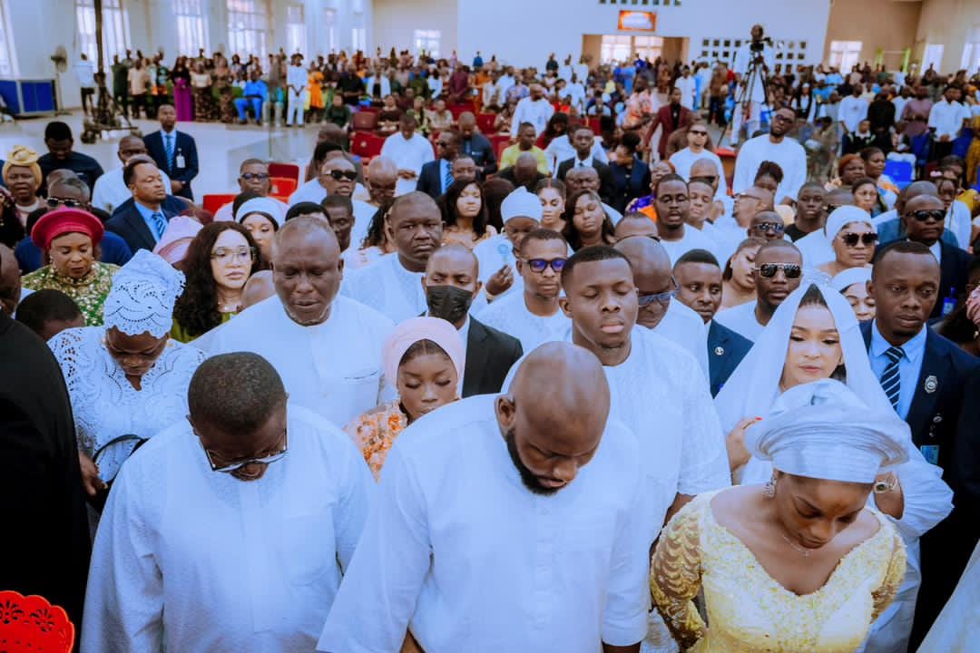 Governors, Top Government Functionaries, Traditional Rulers, Others Storm Asaba As Oborevwori’s Son, Innocent, Weds Tobore