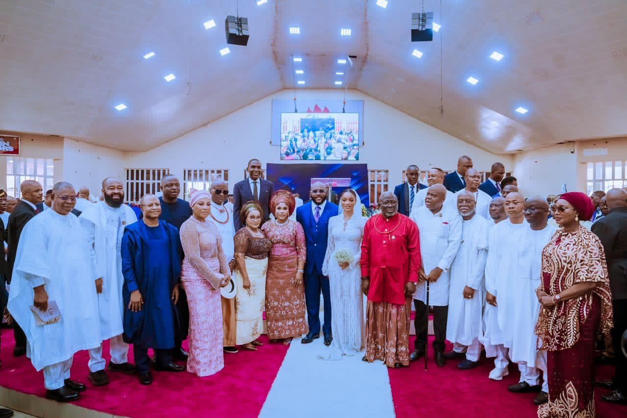 Governors, Top Government Functionaries, Traditional Rulers, Others Storm Asaba As Oborevwori’s Son, Innocent, Weds Tobore