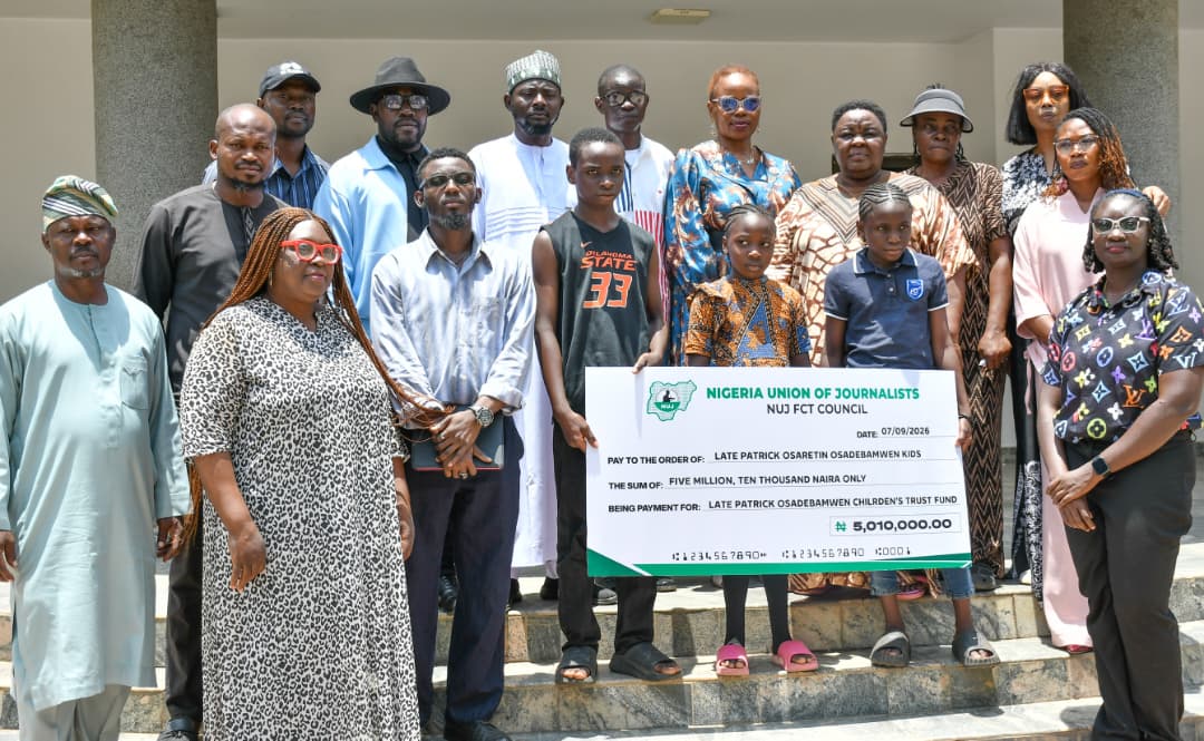 NUJ FCT Raises N5.01m Trust Fund for Late Chairman’s Children