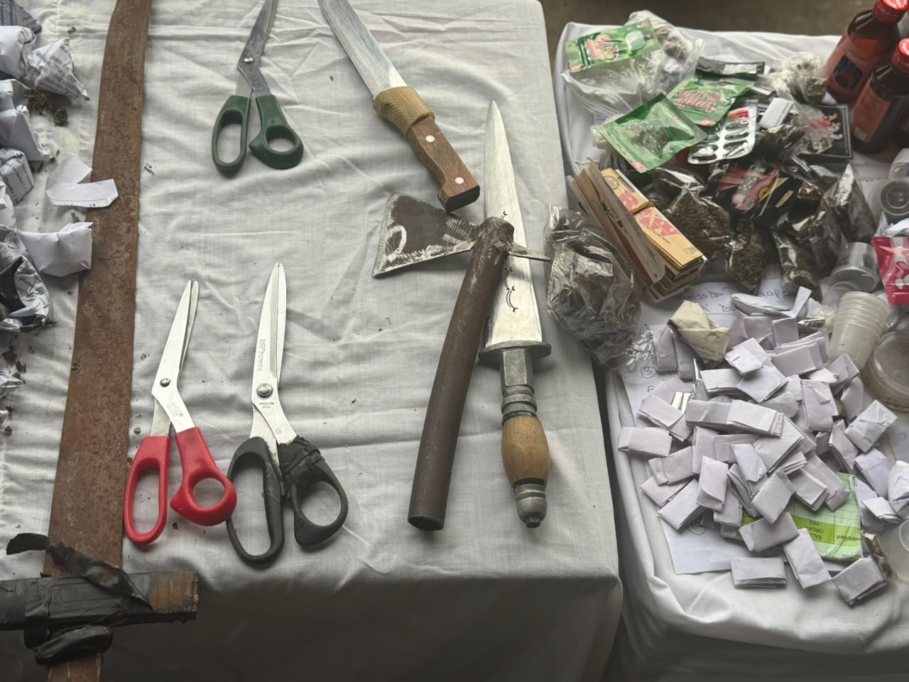 FCT police raid crime flashpoints, arrest 300, recover knives, drugs, toy gun