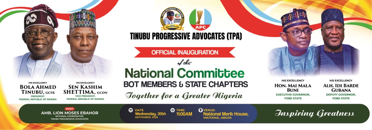 Tinubu 2027: TPA Unveils Support Group, Mobilises Nigerians for President’s Re-election