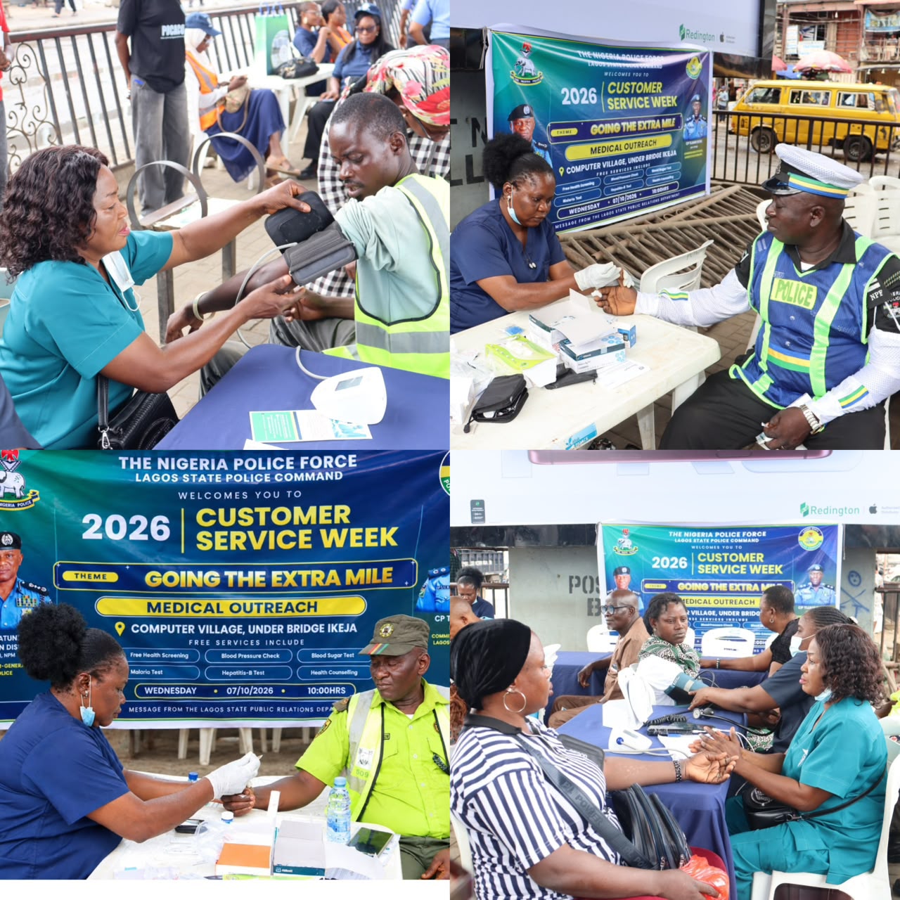 Customer Service Week: Lagos Police offer free medical care to Computer Village traders