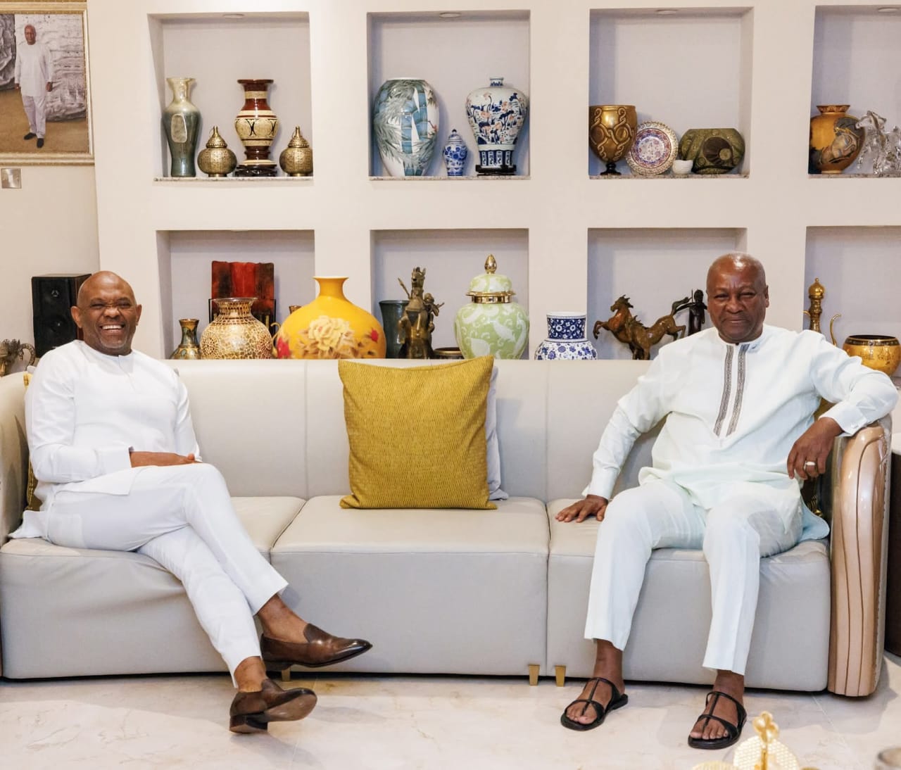 Tony Elumelu Visits Ghanaian President Mahama in Accra