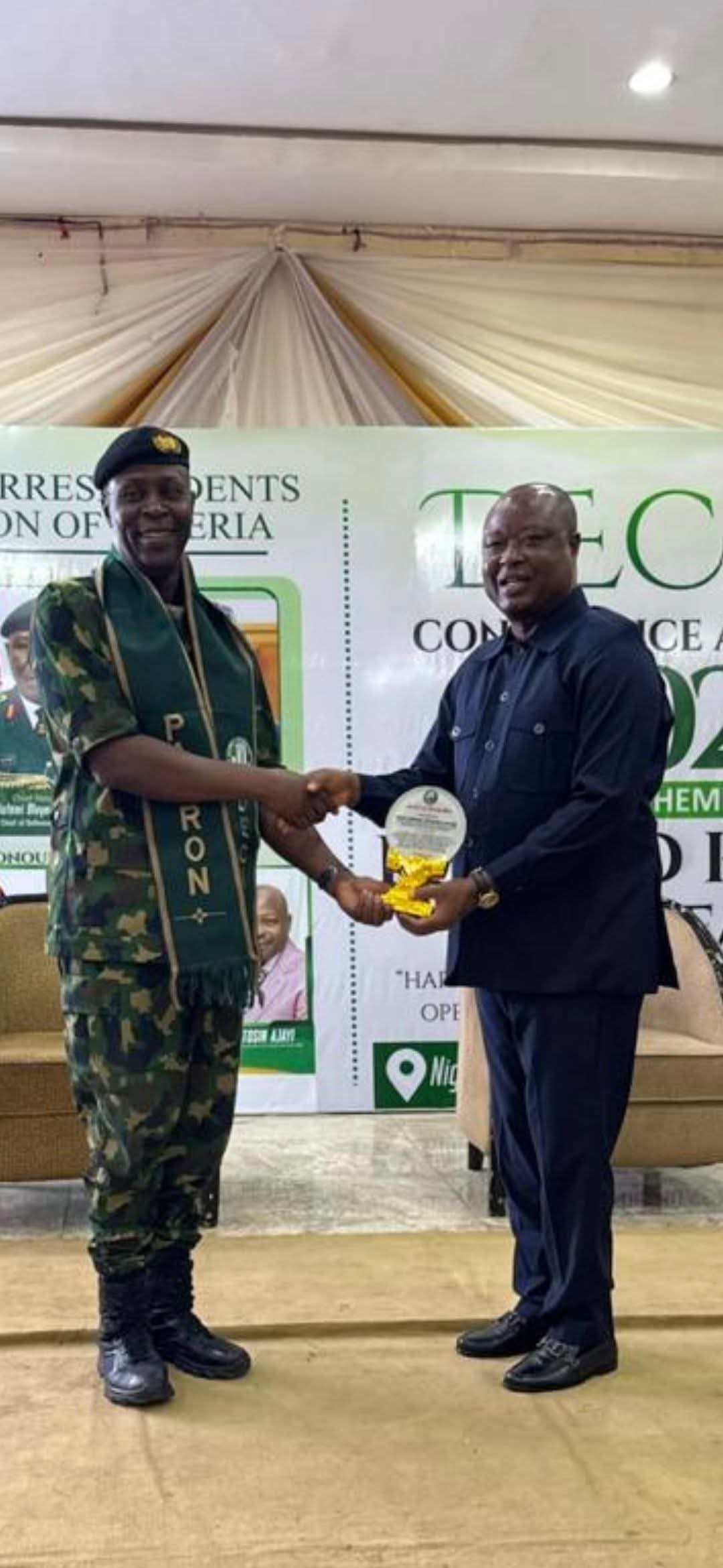 DECAN honours Rear Admiral Dahun for strengthening Navy-media relations