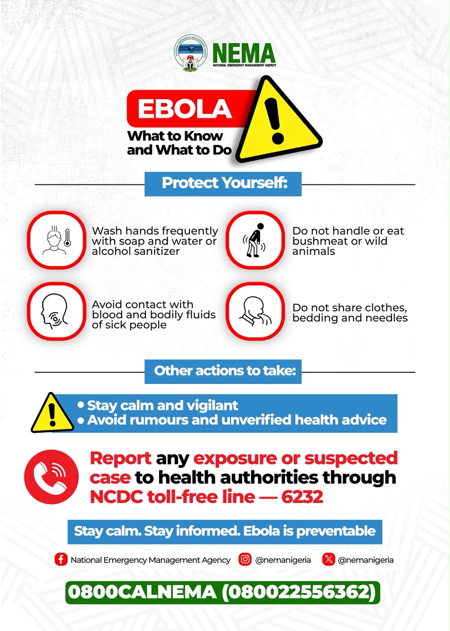 Ebola: NEMA DG Urges Nigerians to Stay Calm, Follow Health Advice

 